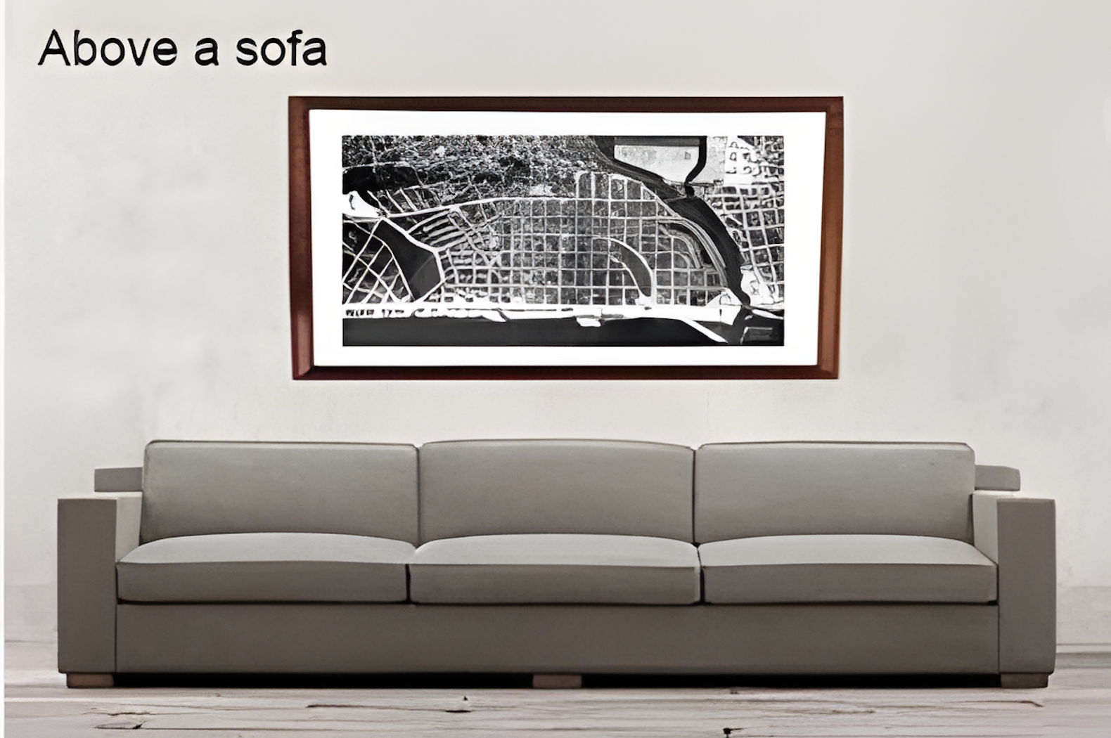 Above a sofa